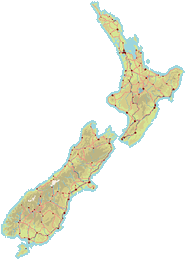 Neuseeland-Kartenskizze